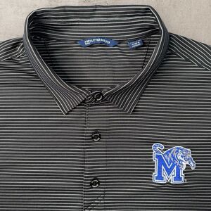 Memphis Tigers Cutter & Buck Polo Men’s XXL Black Striped Performance University